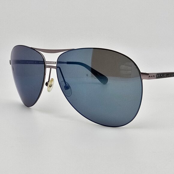 Marc by Marc Jacobs MMJ244/S Gunmetal Frame Blue Mirror Lens Aviator Sunglasses - Picture 1 of 13